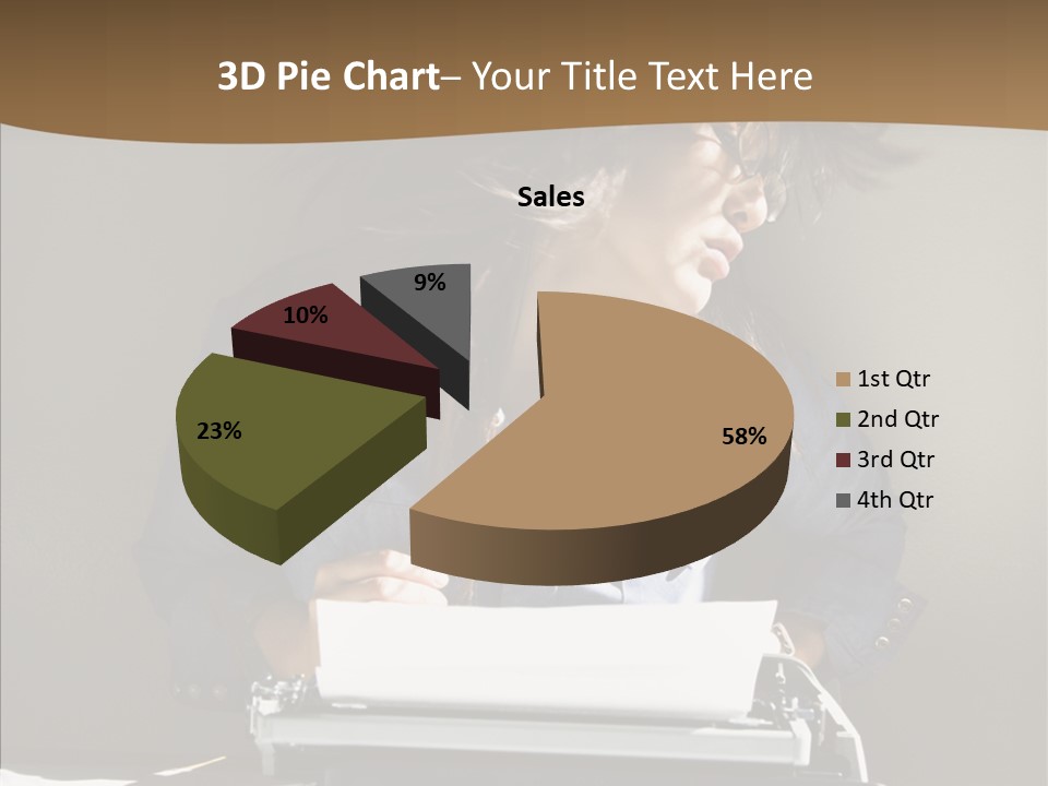 Adult Asian Typewriter PowerPoint Template