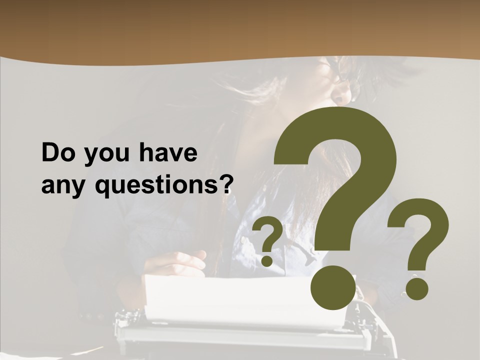 Adult Asian Typewriter PowerPoint Template