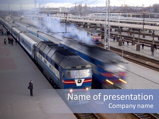 People Transport Traveler PowerPoint Template