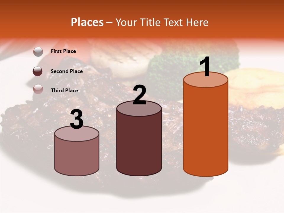 Vegetable Barbecue Meat PowerPoint Template