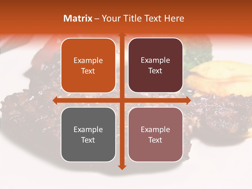 Vegetable Barbecue Meat PowerPoint Template