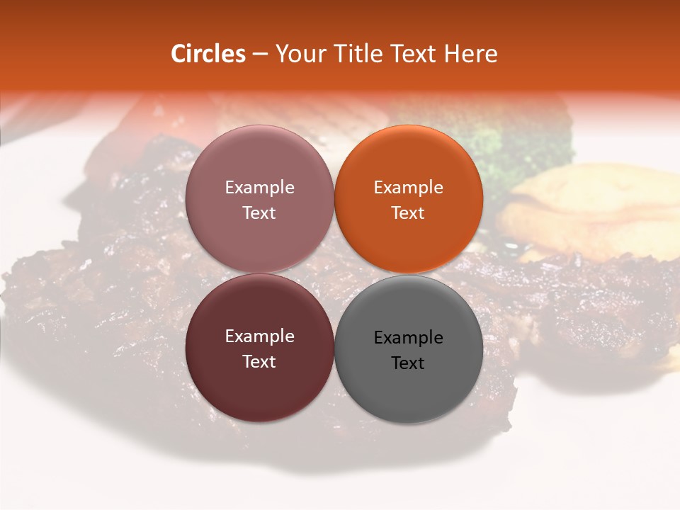 Vegetable Barbecue Meat PowerPoint Template