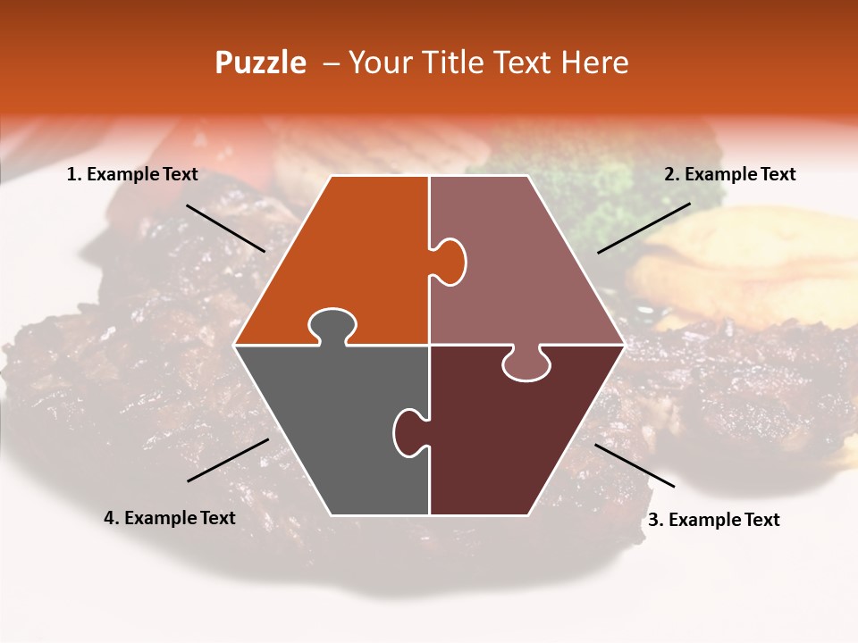 Vegetable Barbecue Meat PowerPoint Template