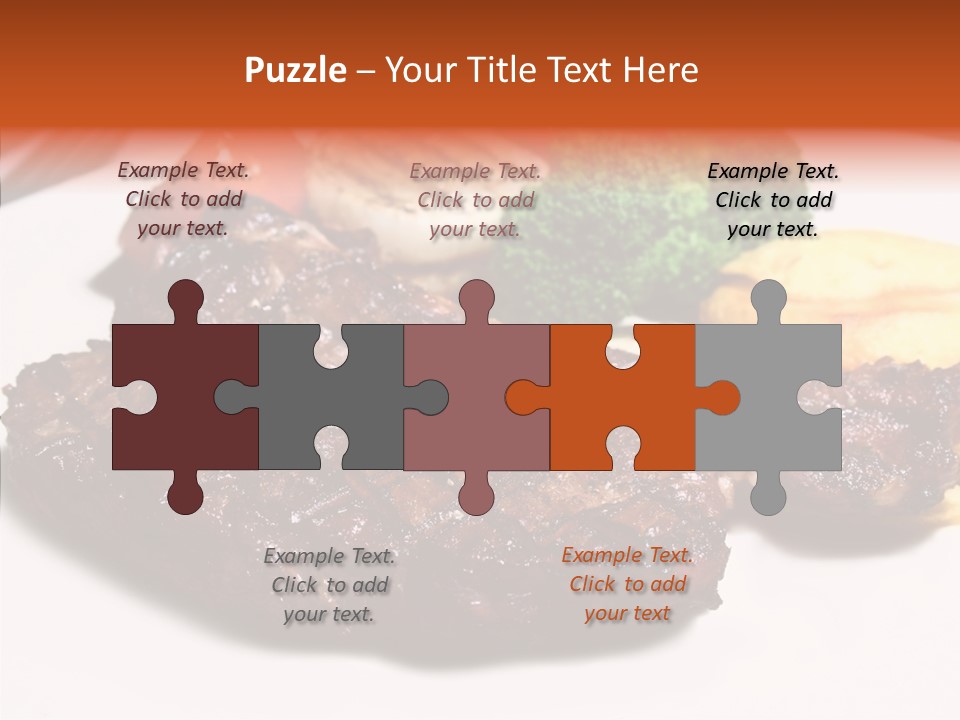 Vegetable Barbecue Meat PowerPoint Template