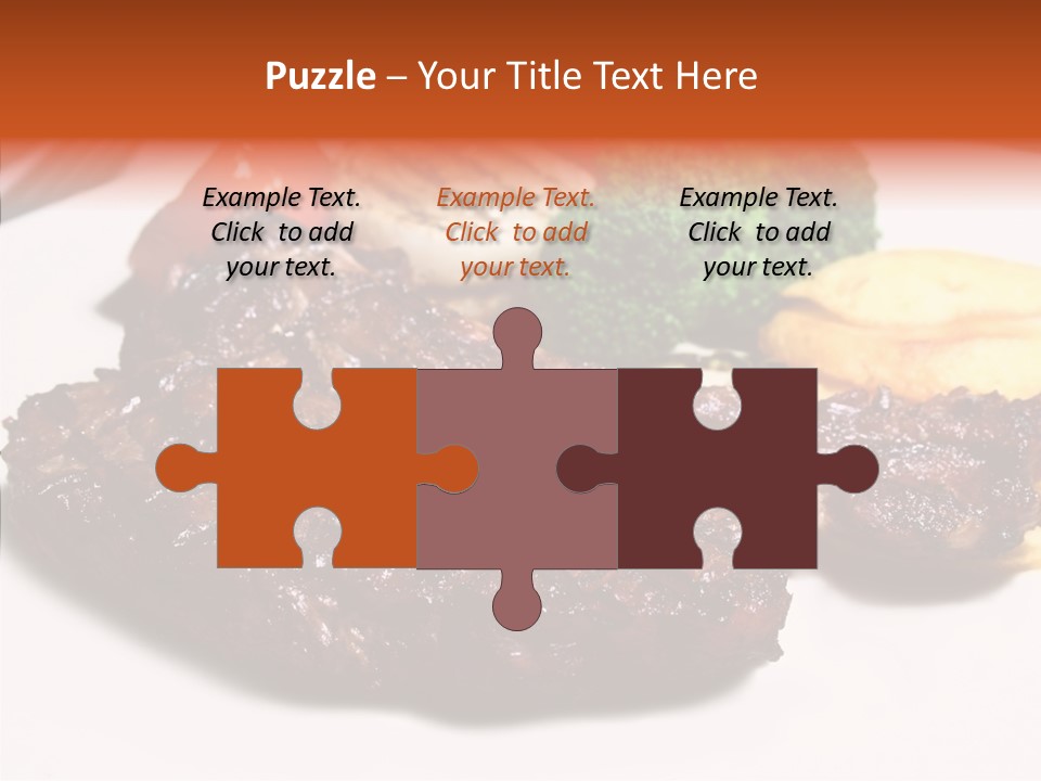 Vegetable Barbecue Meat PowerPoint Template