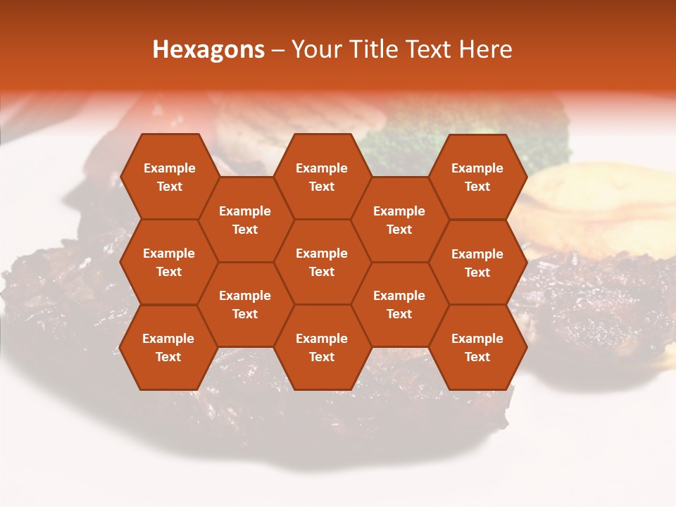 Vegetable Barbecue Meat PowerPoint Template