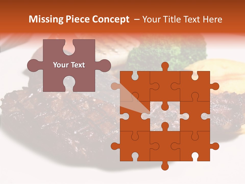 Vegetable Barbecue Meat PowerPoint Template