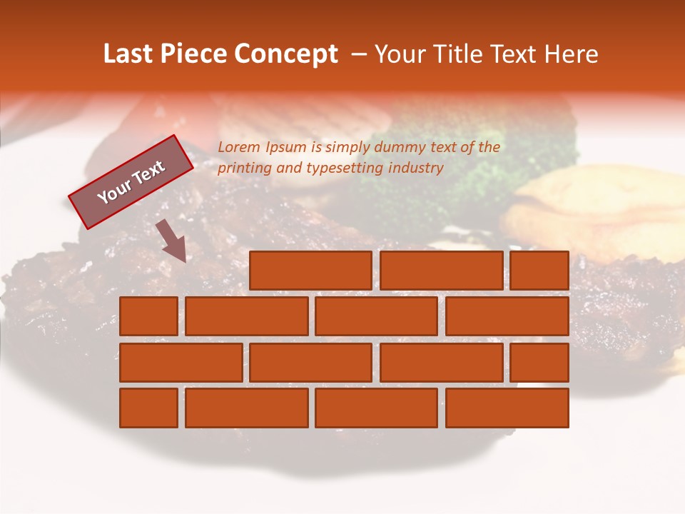 Vegetable Barbecue Meat PowerPoint Template