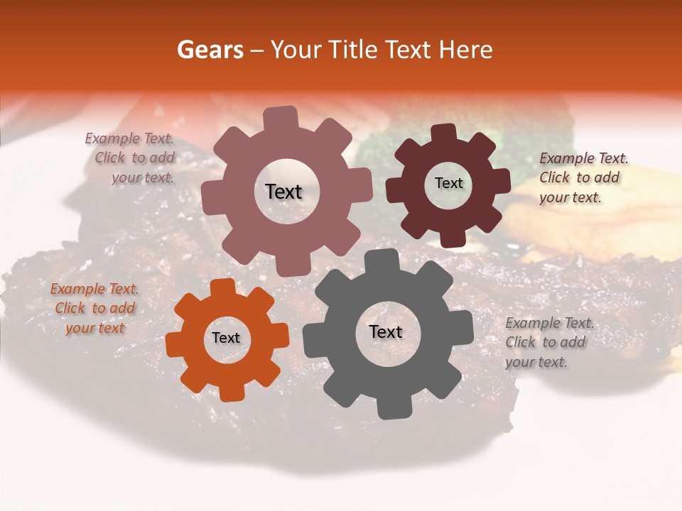 Vegetable Barbecue Meat PowerPoint Template