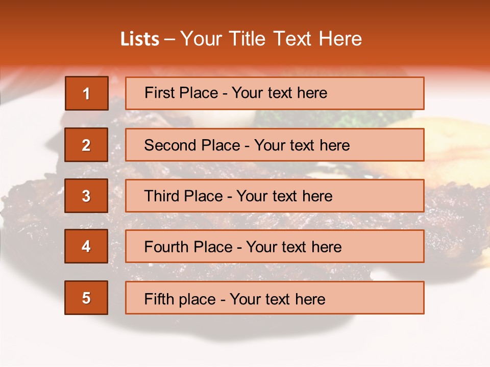 Vegetable Barbecue Meat PowerPoint Template