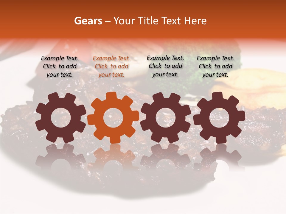 Vegetable Barbecue Meat PowerPoint Template