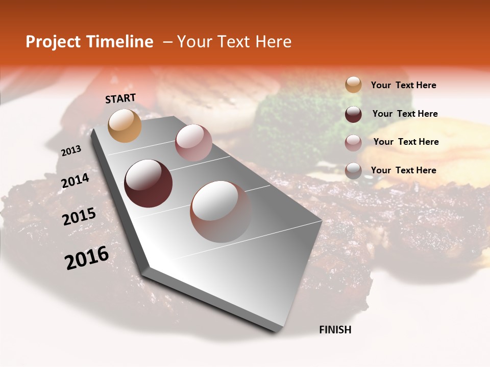 Vegetable Barbecue Meat PowerPoint Template
