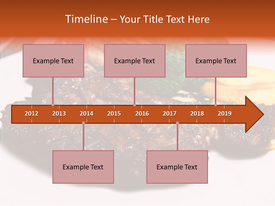 Vegetable Barbecue Meat PowerPoint Template