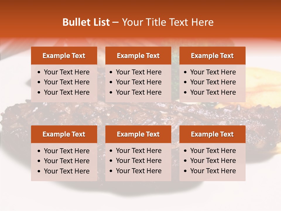 Vegetable Barbecue Meat PowerPoint Template
