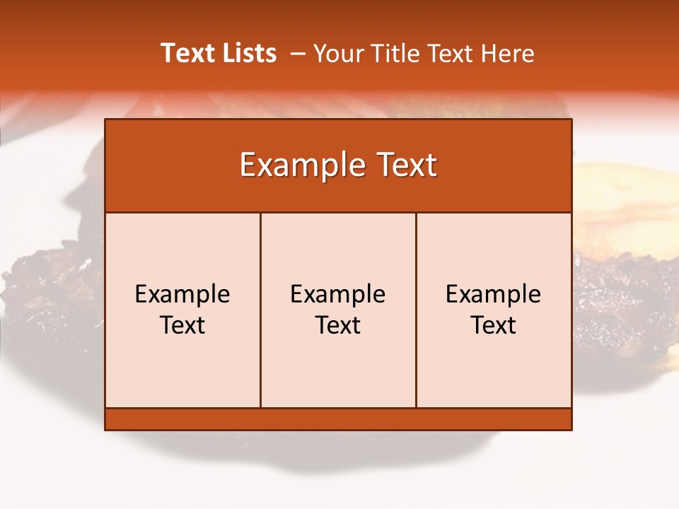 Vegetable Barbecue Meat PowerPoint Template