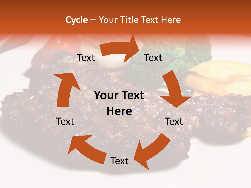 Vegetable Barbecue Meat PowerPoint Template
