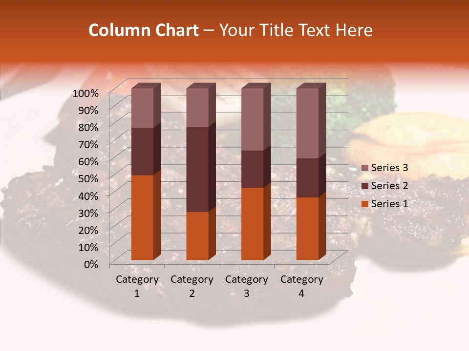 Vegetable Barbecue Meat PowerPoint Template