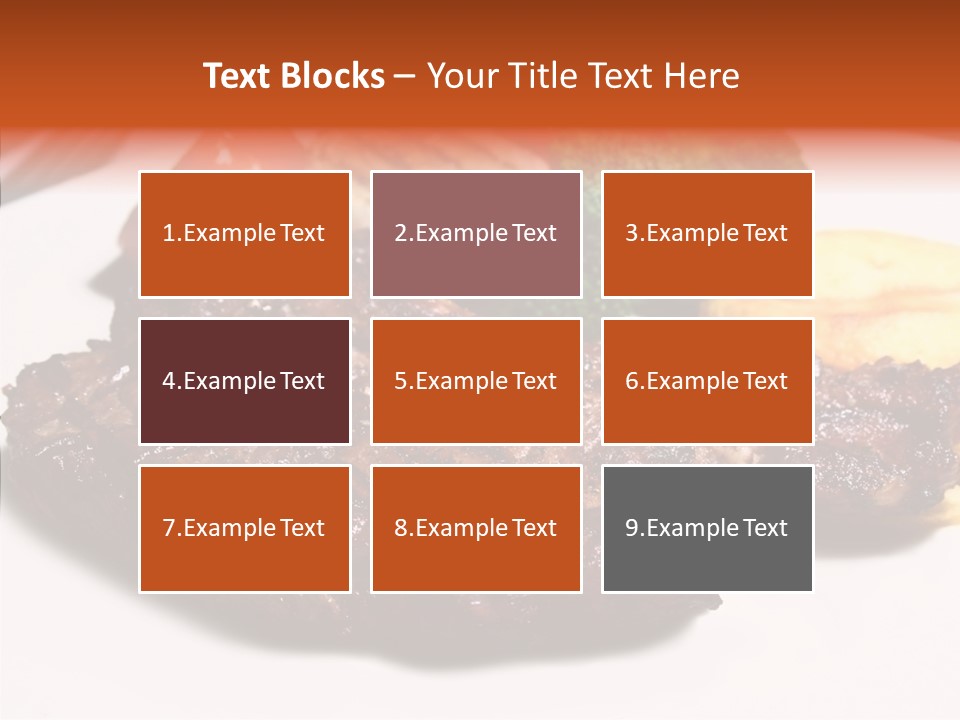 Vegetable Barbecue Meat PowerPoint Template
