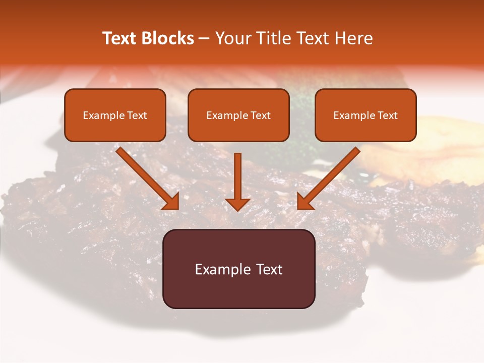 Vegetable Barbecue Meat PowerPoint Template