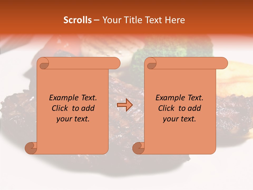 Vegetable Barbecue Meat PowerPoint Template