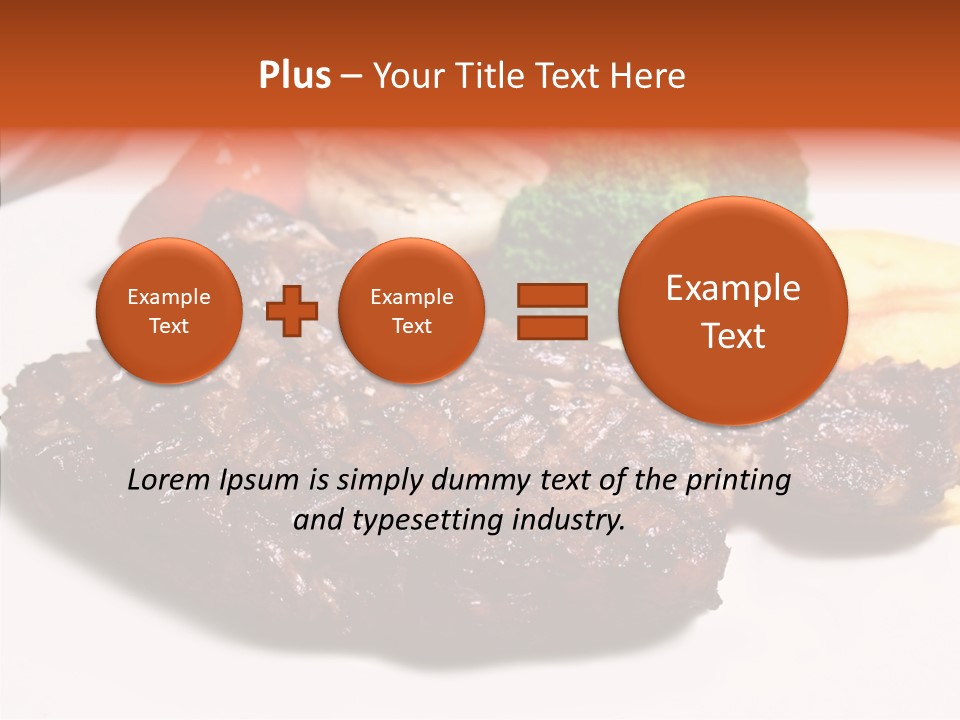 Vegetable Barbecue Meat PowerPoint Template