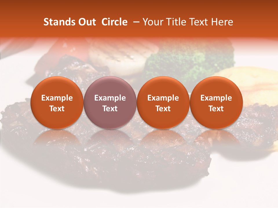 Vegetable Barbecue Meat PowerPoint Template