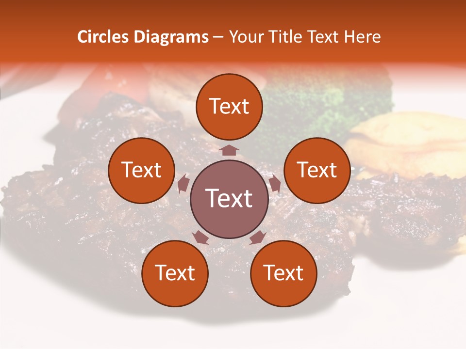 Vegetable Barbecue Meat PowerPoint Template