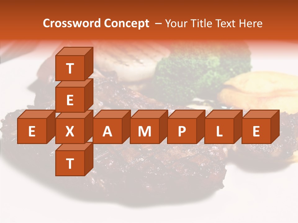 Vegetable Barbecue Meat PowerPoint Template