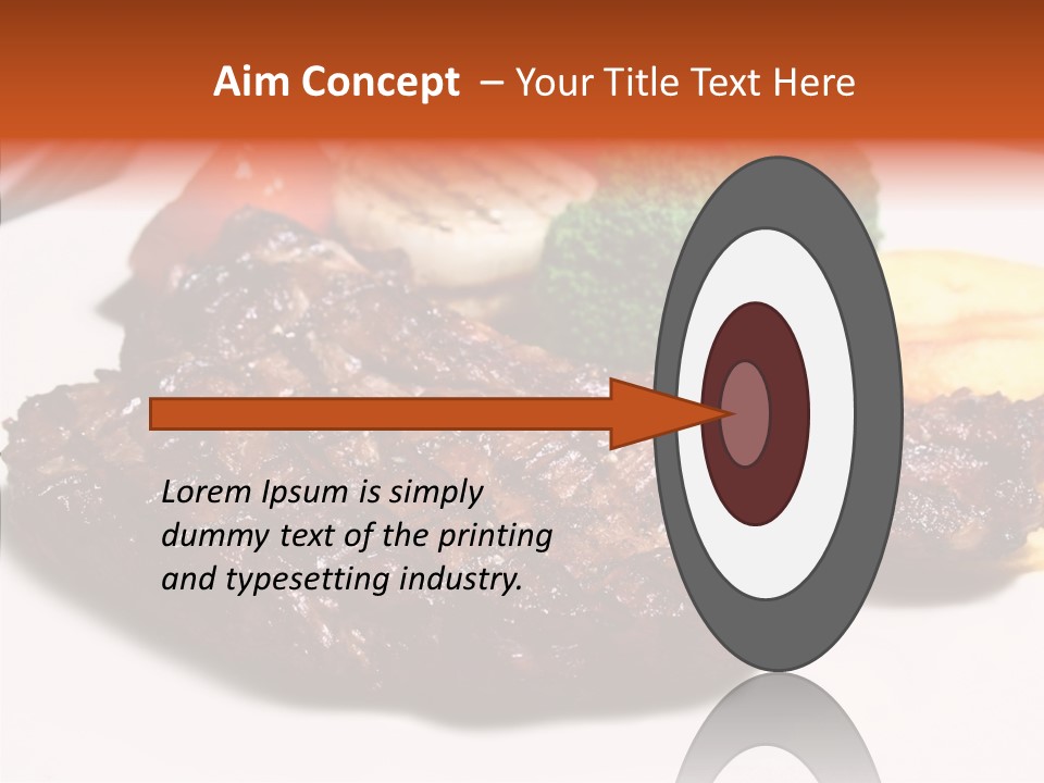 Vegetable Barbecue Meat PowerPoint Template