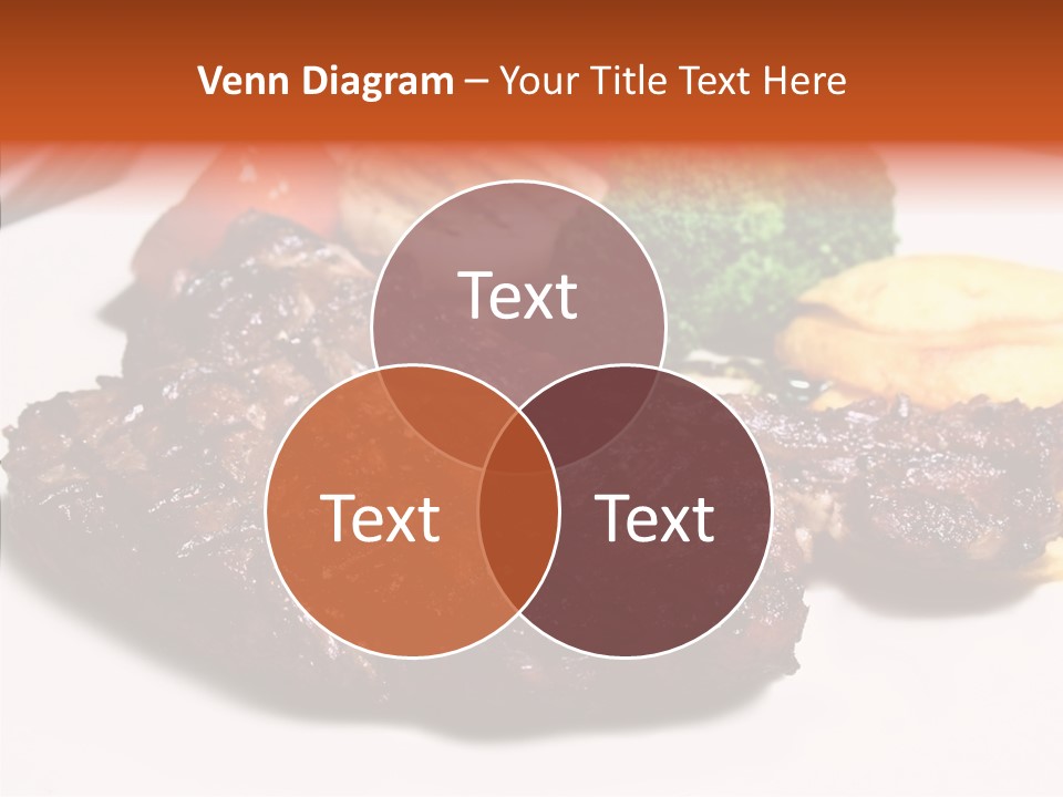Vegetable Barbecue Meat PowerPoint Template