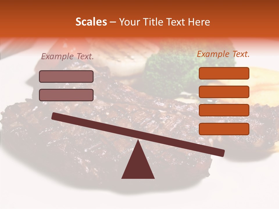 Vegetable Barbecue Meat PowerPoint Template