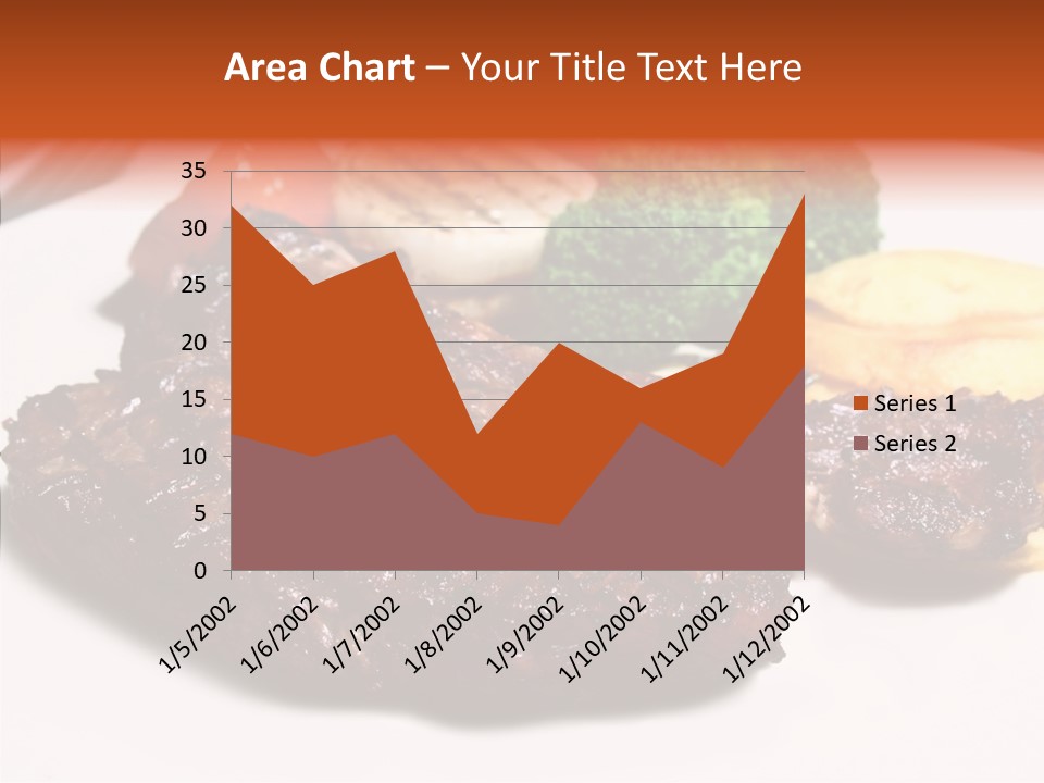 Vegetable Barbecue Meat PowerPoint Template