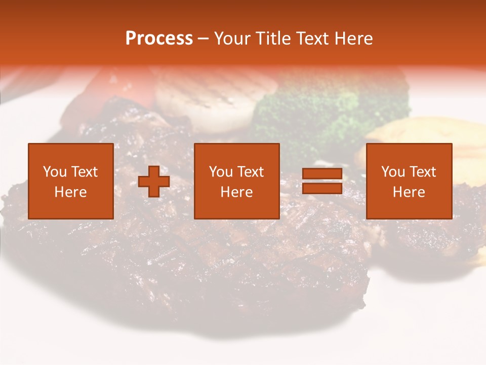 Vegetable Barbecue Meat PowerPoint Template