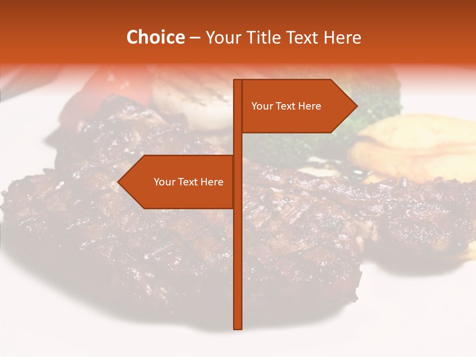 Vegetable Barbecue Meat PowerPoint Template