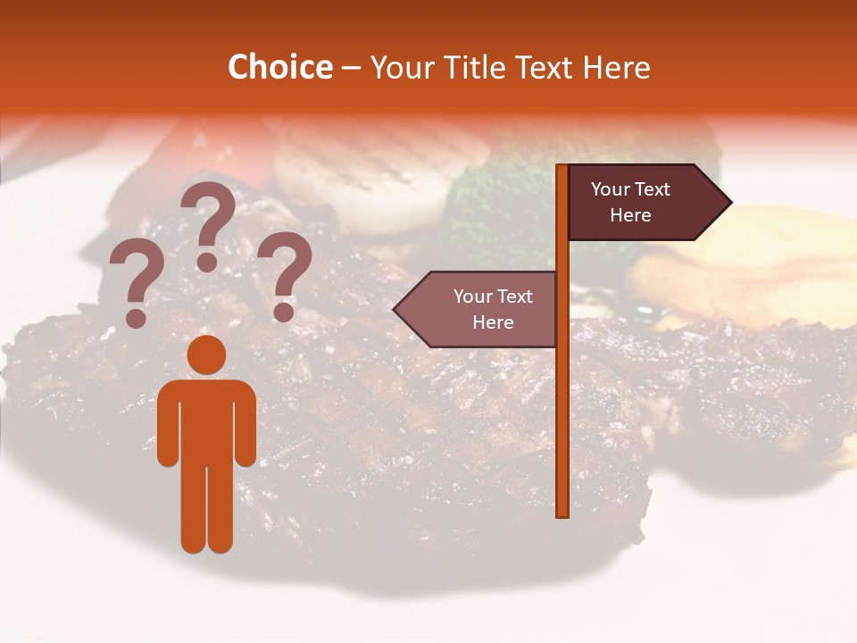 Vegetable Barbecue Meat PowerPoint Template