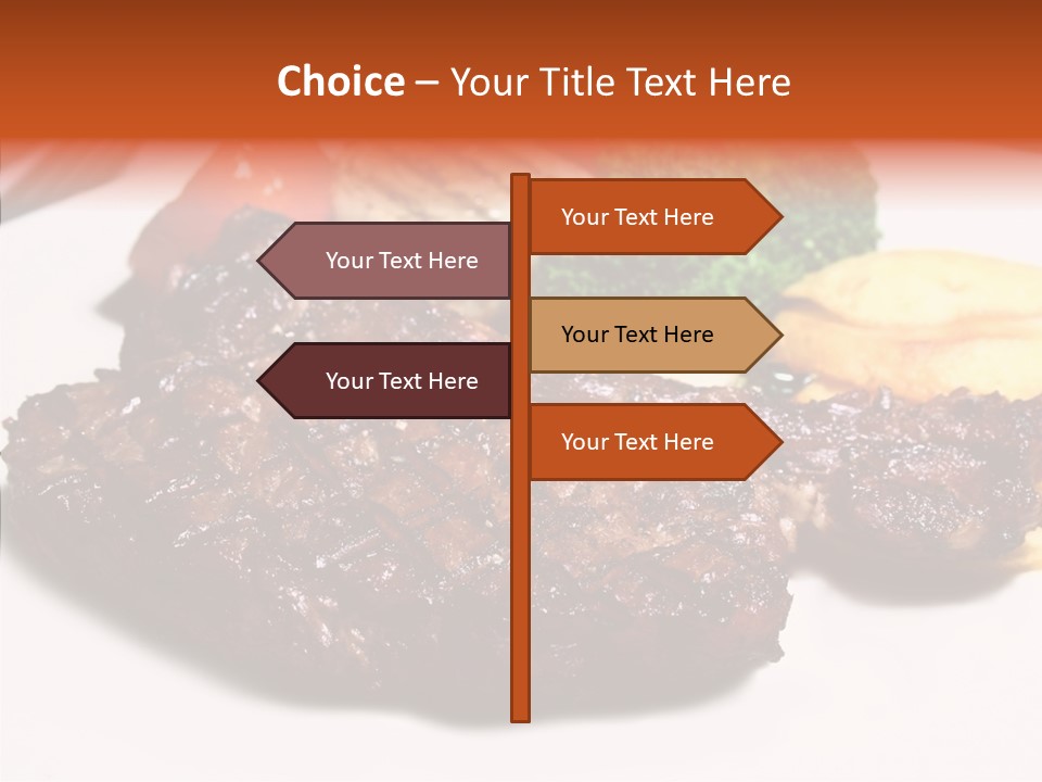 Vegetable Barbecue Meat PowerPoint Template