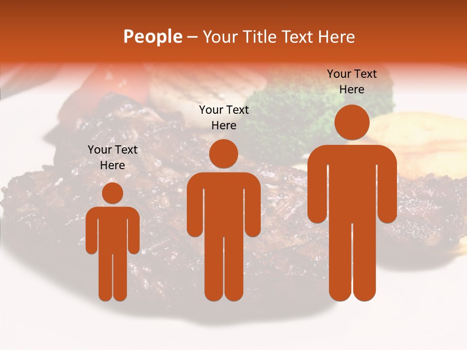 Vegetable Barbecue Meat PowerPoint Template
