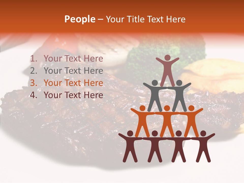 Vegetable Barbecue Meat PowerPoint Template