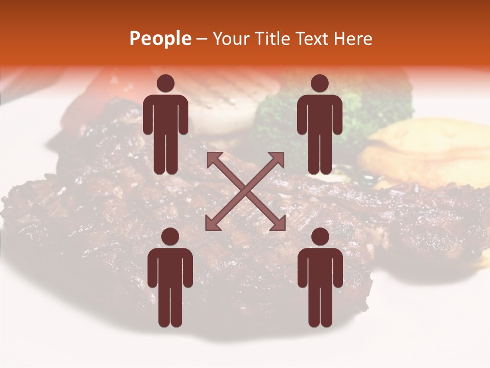Vegetable Barbecue Meat PowerPoint Template