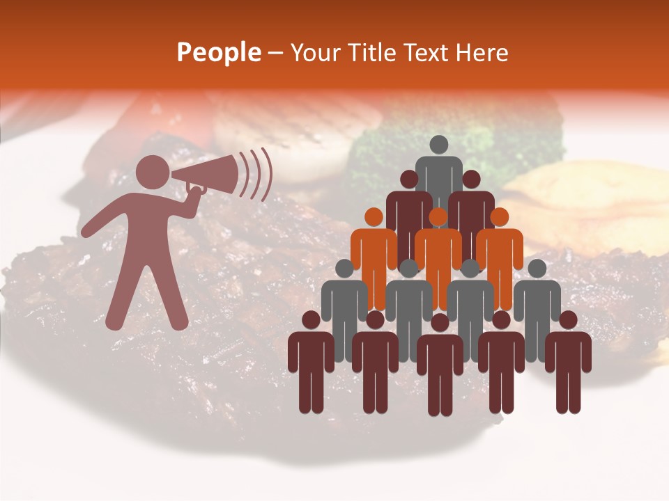 Vegetable Barbecue Meat PowerPoint Template