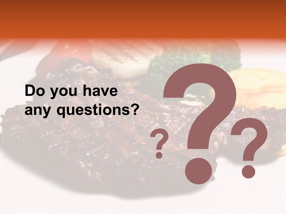 Vegetable Barbecue Meat PowerPoint Template