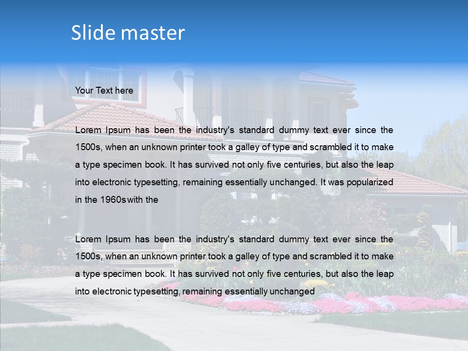 Lawn Development Tudor PowerPoint Template