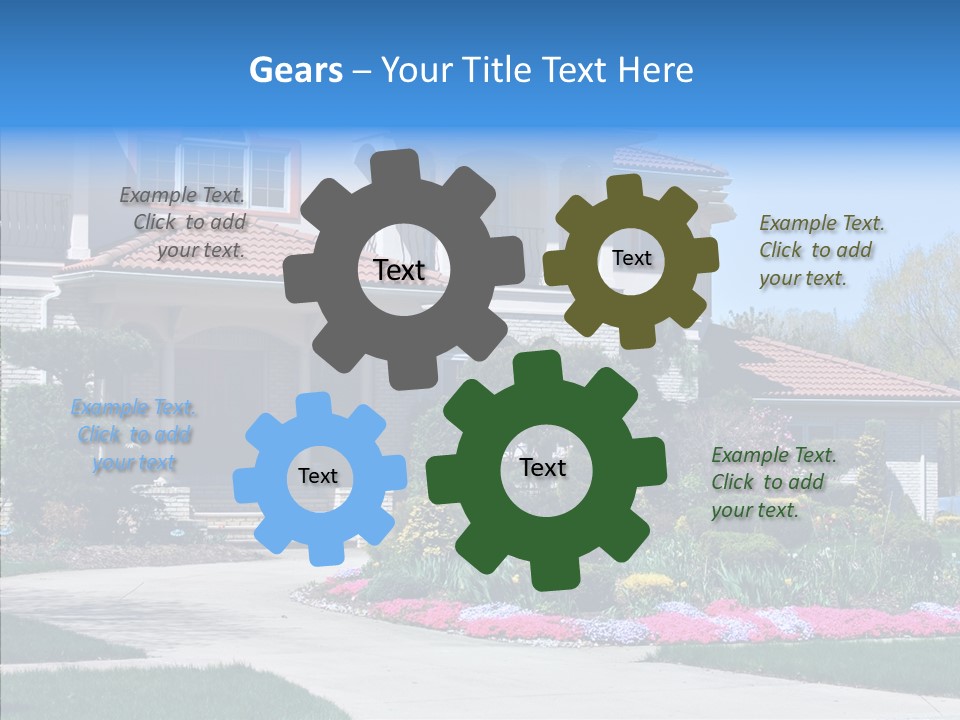 Lawn Development Tudor PowerPoint Template