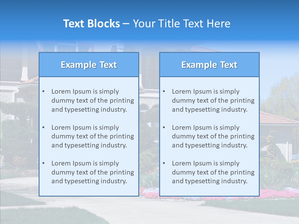 Lawn Development Tudor PowerPoint Template