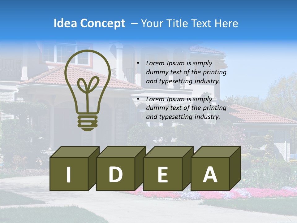 Lawn Development Tudor PowerPoint Template