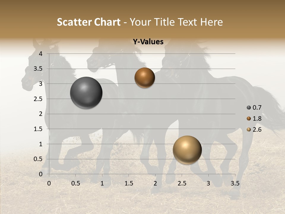 Horse Racing Black Brown PowerPoint Template