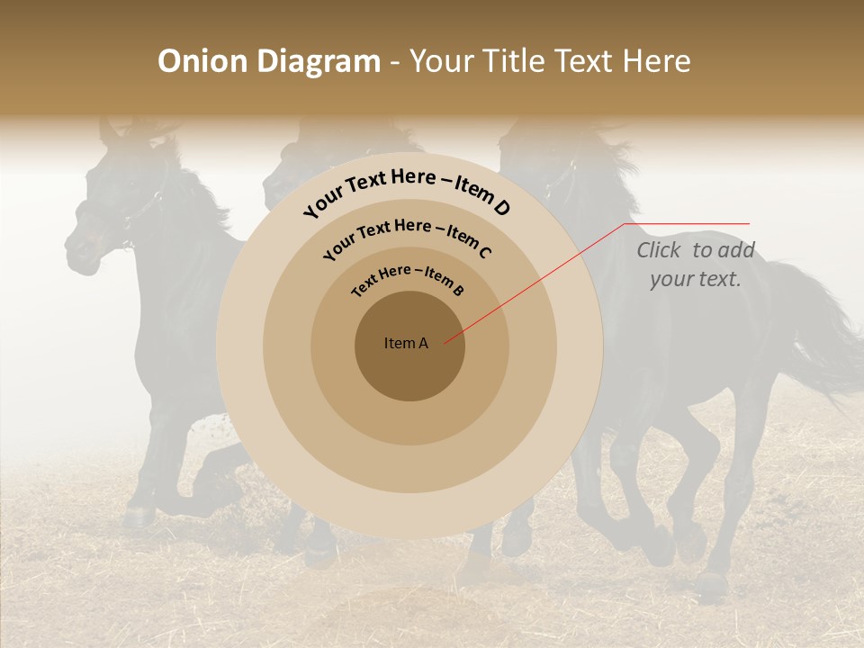 Horse Racing Black Brown PowerPoint Template