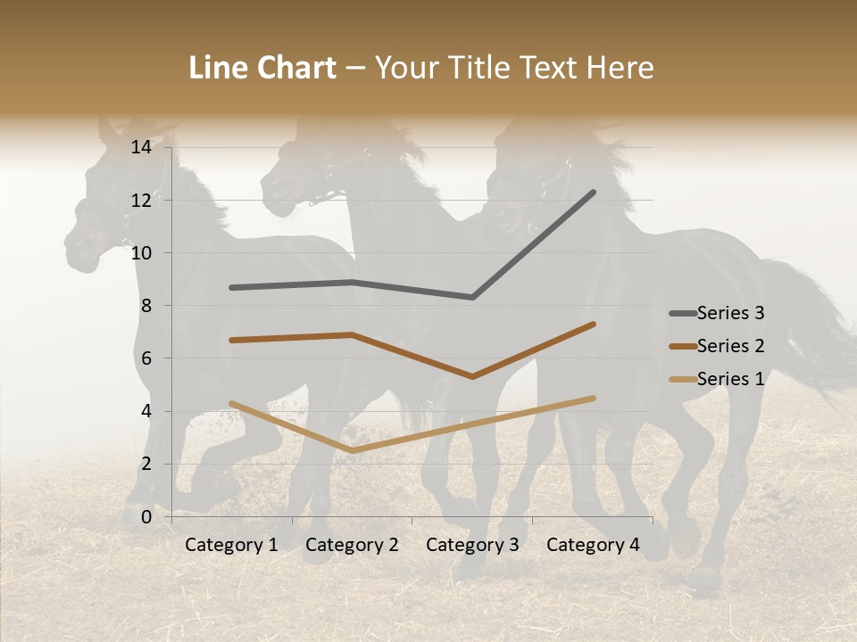 Horse Racing Black Brown PowerPoint Template