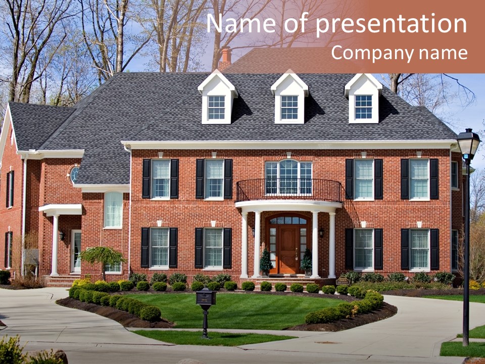 Entrance Driveway Modern PowerPoint Template