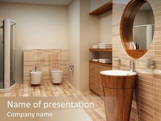 Home Bath Pan PowerPoint Template